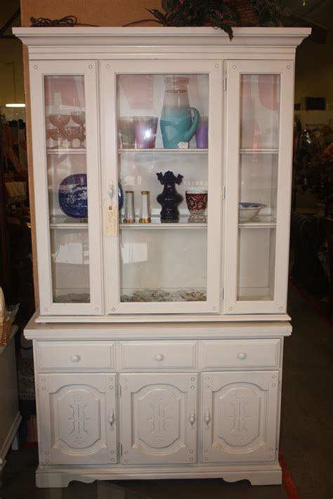 small off white china cabinet
